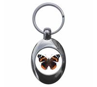 Ozorath Red Admiral Butterfly Keyring with Trolley Coin