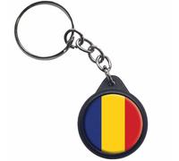 Ozorath Romania Romanian National Flag Keyring Keychain Key Ring Chain With Trolley Coin