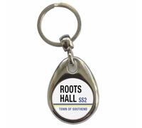 Ozorath Roots Hall Ss2 Southend On Sea Road Sign Keyring | Keychain, Split Ring Attachment, Metal Key Fob, Gift Idea, Present, Novelty, Car, House, Apartment, Flat