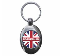 Ozorath Rotherham Union Jack Keyring Keychain With Trolley Coin
