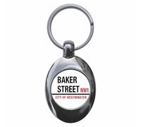 Ozorath Sherlock Holmes Baker Street Keyring with Trolley Coin