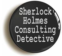 Ozorath SHERLOCK HOLMES CONSULTING DETECTIVE BADGE BUTTON PIN (Size 2inch/50mm diameter)
