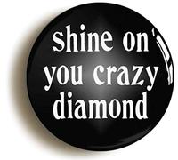 Ozorath SHINE ON YOU CRAZY DIAMOND BADGE BUTTON PIN (Size is 1inch/25mm diameter)