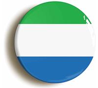Ozorath SIERRA LEONE NATIONAL FLAG BADGE BUTTON PIN (Size is 1inch / 25mm diameter)