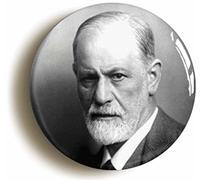 Ozorath SIGMUND FREUD BADGE BUTTON PIN (Size is 2inch/50mm diameter)