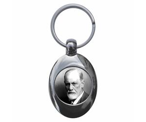 Ozorath Sigmund Freud Keyring Keychain Key Ring Chain With Trolley Coin