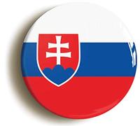 Ozorath Slovakia Slovak Flag Button Badge | Size 1inch / 25mm Diameter, Gift Idea, Present, Novelty