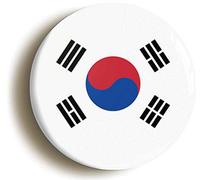 Ozorath SOUTH KOREA KOREAN NATIONAL FLAG BADGE BUTTON PIN (Size is 2inch / 50mm diameter)