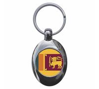 Ozorath Sri Lanka National Flag Keyring Keychain Key Ring Chain With Trolley Coin