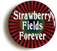 Ozorath STRAWBERRY FIELDS FOREVER SIXTIES HIPPIE BADGE BUTTON PIN (Size is 1inch/25mm Diameter)