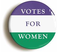 Ozorath SUFFRAGETTE VOTES FOR WOMEN FEMINIST FLAG BADGE BUTTON PIN (Size is 2inch / 50mm diameter)