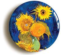 Ozorath SUNFLOWERS VINCENT VAN GOGH BADGE BUTTON PIN (Size is 1inch/25mm diameter) EXPRESSIONISM ART