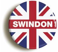 Ozorath Swindon Union Jack Button Badge (1inch / 25mm diameter)