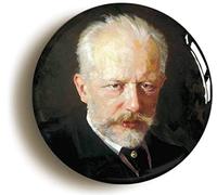 Ozorath TCHAIKOVSKY BADGE BUTTON PIN (Size is 1inch/25mm diameter) ROMANTIC CLASSICAL MUSIC