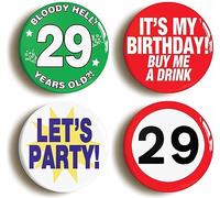 Ozorath Twenty Ninth 29th Birthday Funny Button Badge Gift Set (Each Badge is 2inch/50mm diameter)