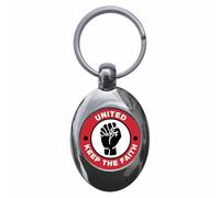 Ozorath United Keep The Faith Northern Soul Keyring Keychain Key Ring Chain With Trolley Coin