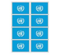 Ozorath United Nations Flag Matt Paper Stickers