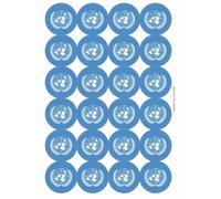 Ozorath United Nations National Flag Matt Paper Stickers