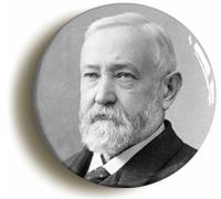 Ozorath US President Benjamin Harrison Button Badge (2inch / 50mm diameter)