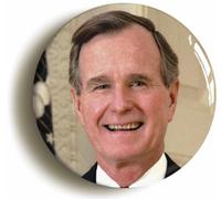 Ozorath Us President George H. W. Bush Button Badge