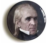 Ozorath US President James K. Polk Button Badge (2inch / 50mm diameter)
