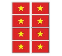 Ozorath Vietnam Flag Matt Paper Stickers
