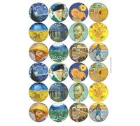 Ozorath Vincent Van Gogh Paintings Various Matt Paper Stickers