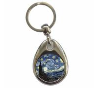 Ozorath Vincent Van Gogh Starry Night Keyring | Keychain, Split Ring Attachment, Metal Key Fob, Gift Idea, Present, Novelty, Car, House, Apartment, Flat