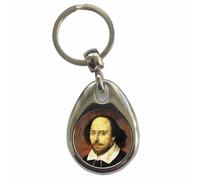 Ozorath William Shakespeare Portrait Keyring | Keychain, Split Ring Attachment, Metal Key Fob, Gift Idea, Present, Novelty, Car, House, Apartment, Flat