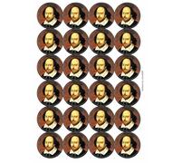 Ozorath William Shakespeare Portrait Matt Paper Stickers