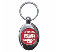 Ozorath World's Biggest Swindon Fan Keyring Keychain With Trolley Coin