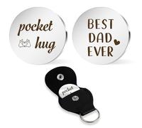OZOSHINE Fathers Day Dad Gifts Dad Birthday Gifts Pocket Hug Father's Day Gift from Son Gift for Daddy from Daughter Son Kids Ideas Keyring for Birthday Christmas Valentines Day