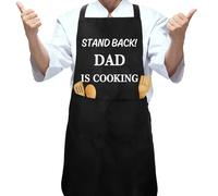 OZOSHINE Valentines Day Dad Black Chefs Apron Gifts for Dad Fathers Day for Daddy from Daughter Son Adjustable BBQ Aprons for Dad Gifts Dad Birthday Gifts Father’s Day Presents Birthday Anniversary