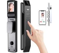 OZPPM 3D Face Recognition Door Lock,Smart Door Lock with Camera,Smart Digital Door Lock, Enabled for Home Entry Security, Home Smart Door Lock,Front Door Access System