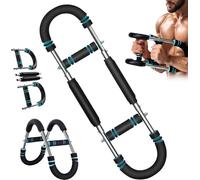 OZPPM Chest Exerciser For Men, Twister Arm Trainer,U-Shape Twister Arm Exerciser,Three-speed Adjustable,Body Strength Fitness Equipment,For Chest,Triceps,Forearms,Thighs,Back(Blue)