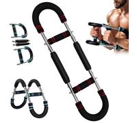 OZPPM Chest Exerciser For Men, Twister Arm Trainer,U-Shape Twister Arm Exerciser,Three-speed Adjustable,Body Strength Fitness Equipment,For Chest,Triceps,Forearms,Thighs,Back(Red)