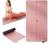 OZPPM Electric Heated Yoga Mat, 8mm Non-slip Training mat For Winter, TPE Soft Exercise mat Non-slip Training Mat, For Woman And, For Yoga, Pilates And Gymnastics(Pink)
