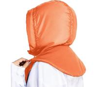 OZPPM Hooded Mock Collar, Padded Gilet Winter, Detachable Half Vestcoat, False Vest Sleeveless Zip Up, Soft Solid Color Sleeveless Half Vestcoat Turtleneck Women Men(Orange,L/XL)