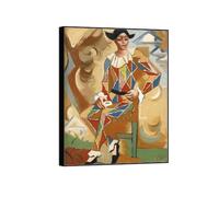 OZPWBVY Canvas Prints Painting-Famous Wall Art Picture-Man-Black Frame Poster for Living Room Bathroom Home Decor 80x105cm31x41in