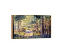 OZPWBVY Canvas Prints Ready to Hang-Famous Wall Art Painting-Forest Path-Modern Home Decor Wood Frame Picture 30x50cm12x20in