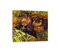 OZPWBVY Famous Paintings Wall Art-Canvas Artwork Pictures-Reading Children-Poster and Prints for Living Room Bedroom Ready to Hang 40x45cm16x17in Wrapped Canvas