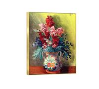 OZPWBVY Flowers Wall Art Painting-Vintage Decoration Picture-Still Life 2-Gold Frame Canvas Prints for Living Room 50x65cm20x26in