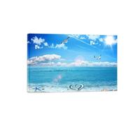 OZPWBVY Landscape Canvas Prints Painting-Sea Birds Clouds-Nature Wall Art Picture-Poster for Living Room Decor Ready to Hang 30x45cm12x18in Wrapped Canvas