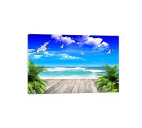 OZPWBVY Landscape Canvas Prints Painting-Sea Birds-Nature Wall Art Picture-Poster for Living Room Decor Ready to Hang 70x105cm27x41in Wrapped Canvas
