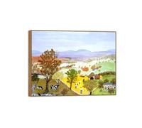 OZPWBVY Landscape Canvas Prints Ready to Hang-Famous Wall Art Painting-Harvest Time-Modern Home Decor Wood Frame Picture 40x50cm16x20in