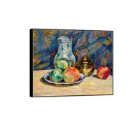 OZPWBVY Still Life Canvas Wall Art Picture-Black Frame Paintings for Living Room Bedroom-Apples 3-Vintage Kitchen Decor 90x108cm35x42in