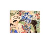 OZPWBVY Still Life Canvas Wall Art Picture-Famous Paintings for Dining Room-Flowers Vase-Vintage Kitchen Decor Ready to Hang 20x25cm Wrapped Canvas