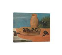 OZPWBVY Still Life Canvas Wall Art Picture-Famous Paintings for Dining Room-Fruit 2-Vintage Kitchen Decor Ready to Hang 60x75cm Wrapped Canvas