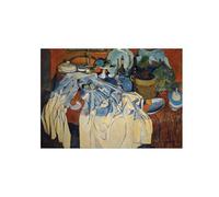 OZPWBVY Still Life Canvas Wall Art Picture-Famous Paintings for Dining Room Home-Table 2-Vintage Kitchen Decor 20x30cm8x12in Unframed