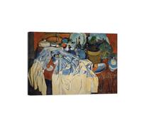 OZPWBVY Still Life Canvas Wall Art Picture-Famous Paintings for Dining Room-Table 2-Vintage Kitchen Decor Ready to Hang 60x85cm24x33in Wrapped Canvas